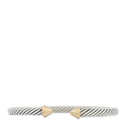 David Yurman Sterling Silver 14K Yellow Gold 5mm Cable Classics Bracelet 1 of 3