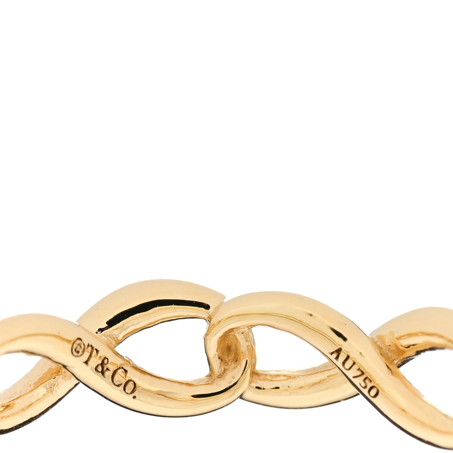 18K Yellow Gold Narrow Infinity Band Ring 52 6