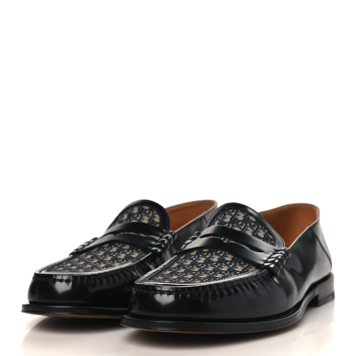 Christian Dior Smooth Calfskin Oblique Blake Loafers 43 Black 3 of 9
