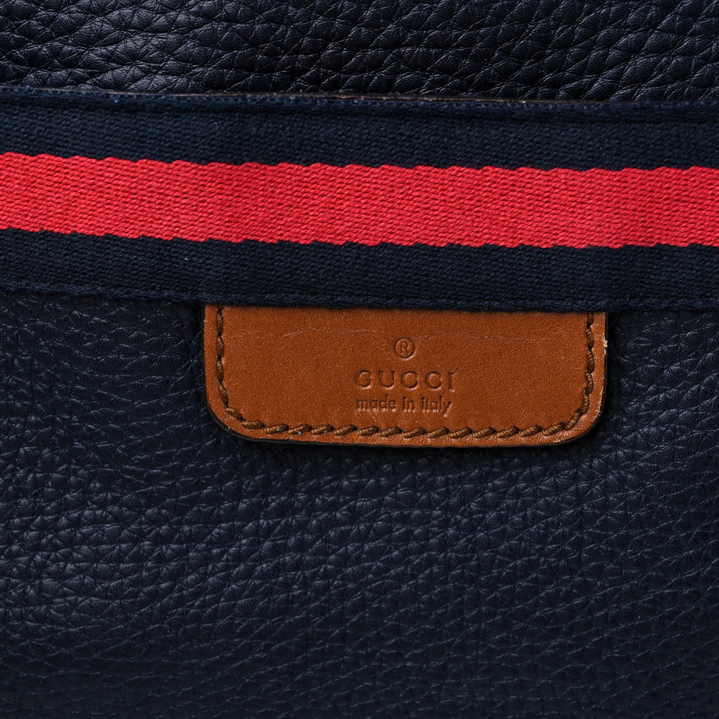 Calfskin Signature Web Duffle Navy