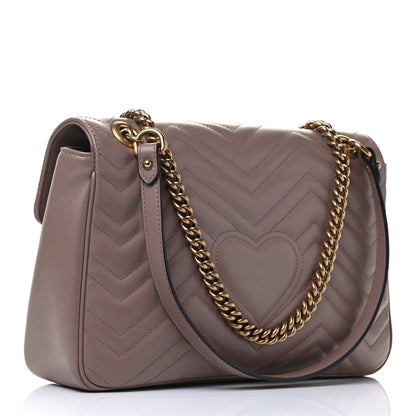 Gucci Calfskin Matelasse Medium GG Marmont Shoulder Bag Porcelain Rose 2 of 4