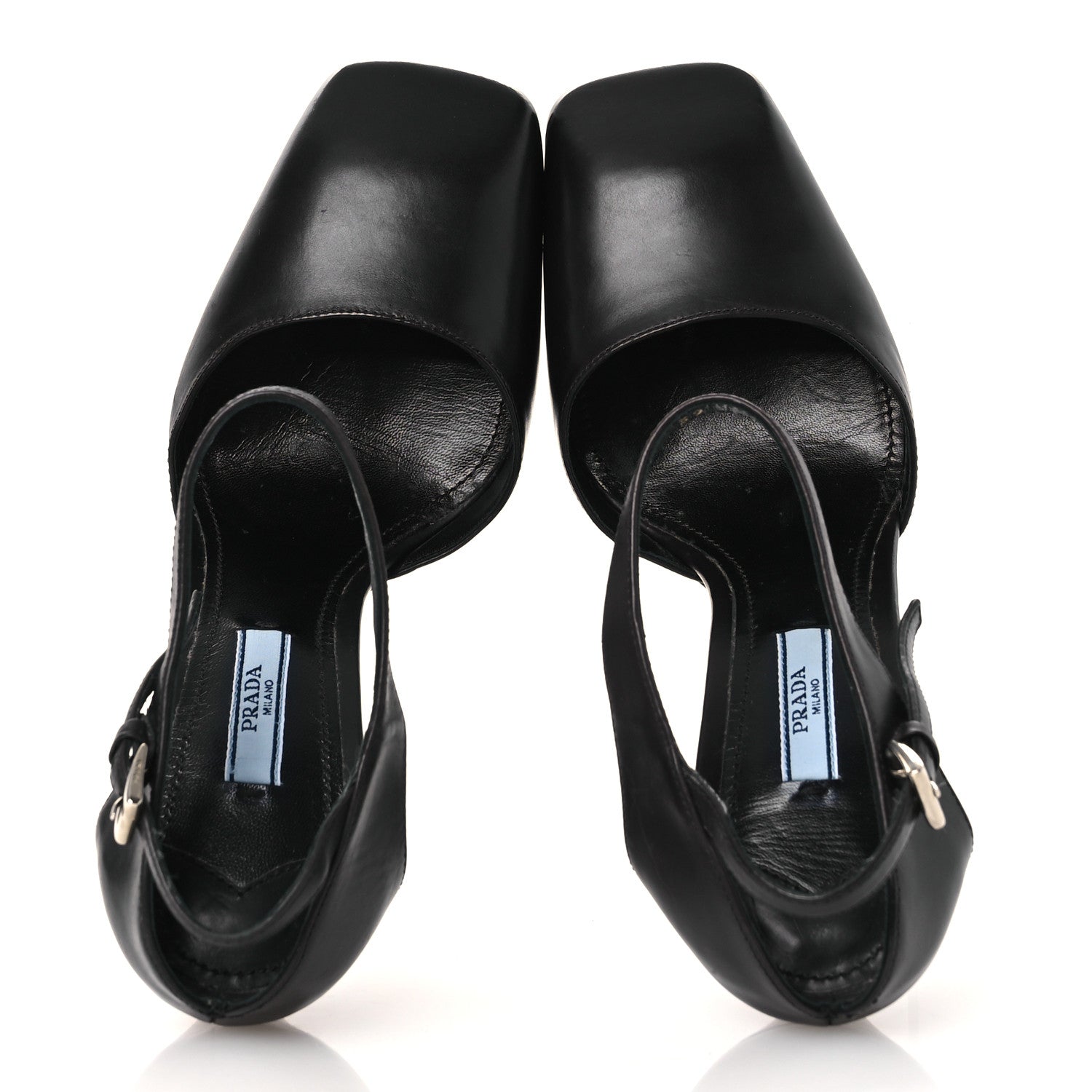 Prada Spazzolato Mary Jane Pumps 39 Black 2 of 15