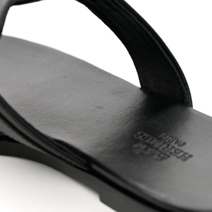 Hermes Calfskin Womens Elixir Sandals 36 Black 12 of 13