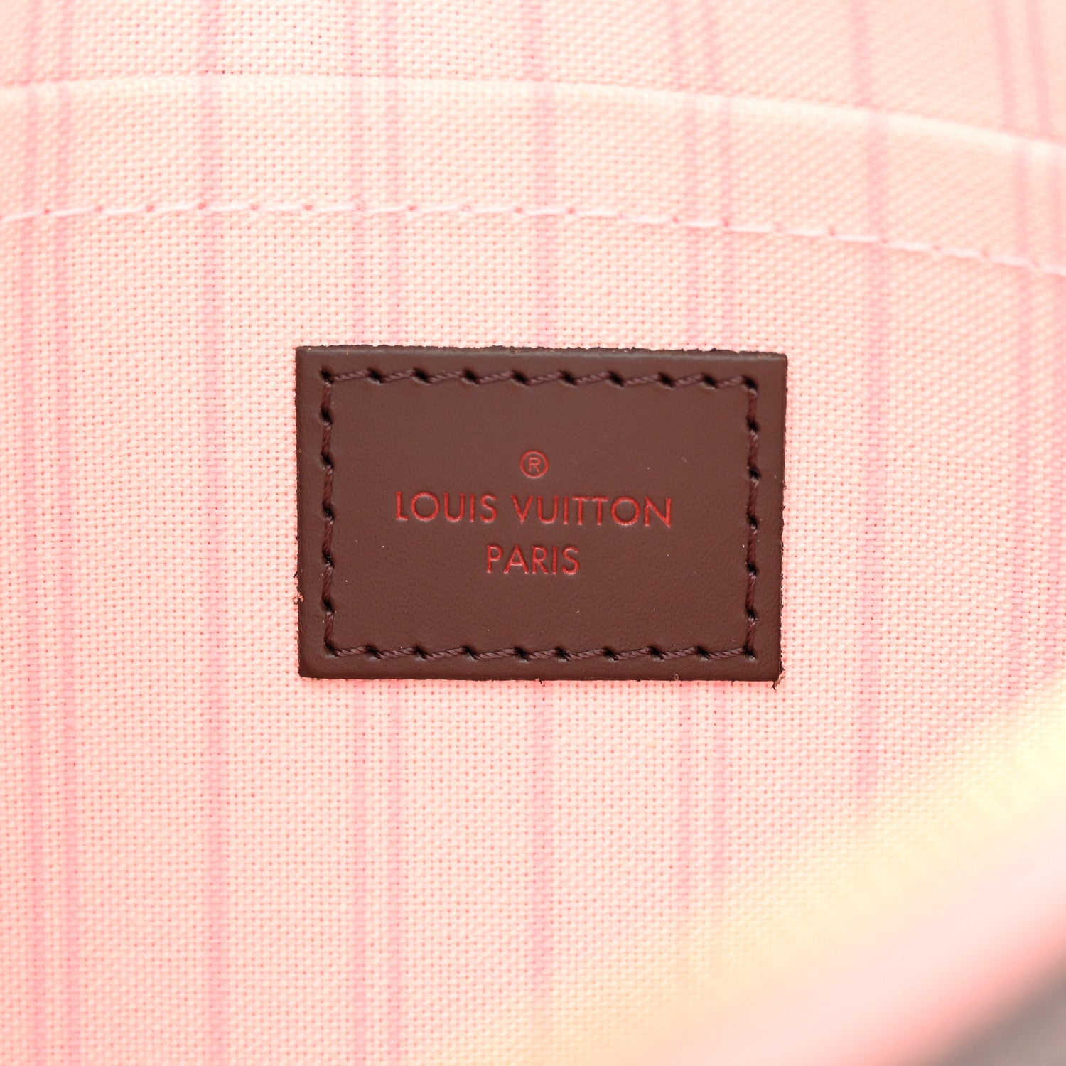 Louis Vuitton Damier Ebene Neverfull MM GM Pochette Rose Ballerine 6 of 10