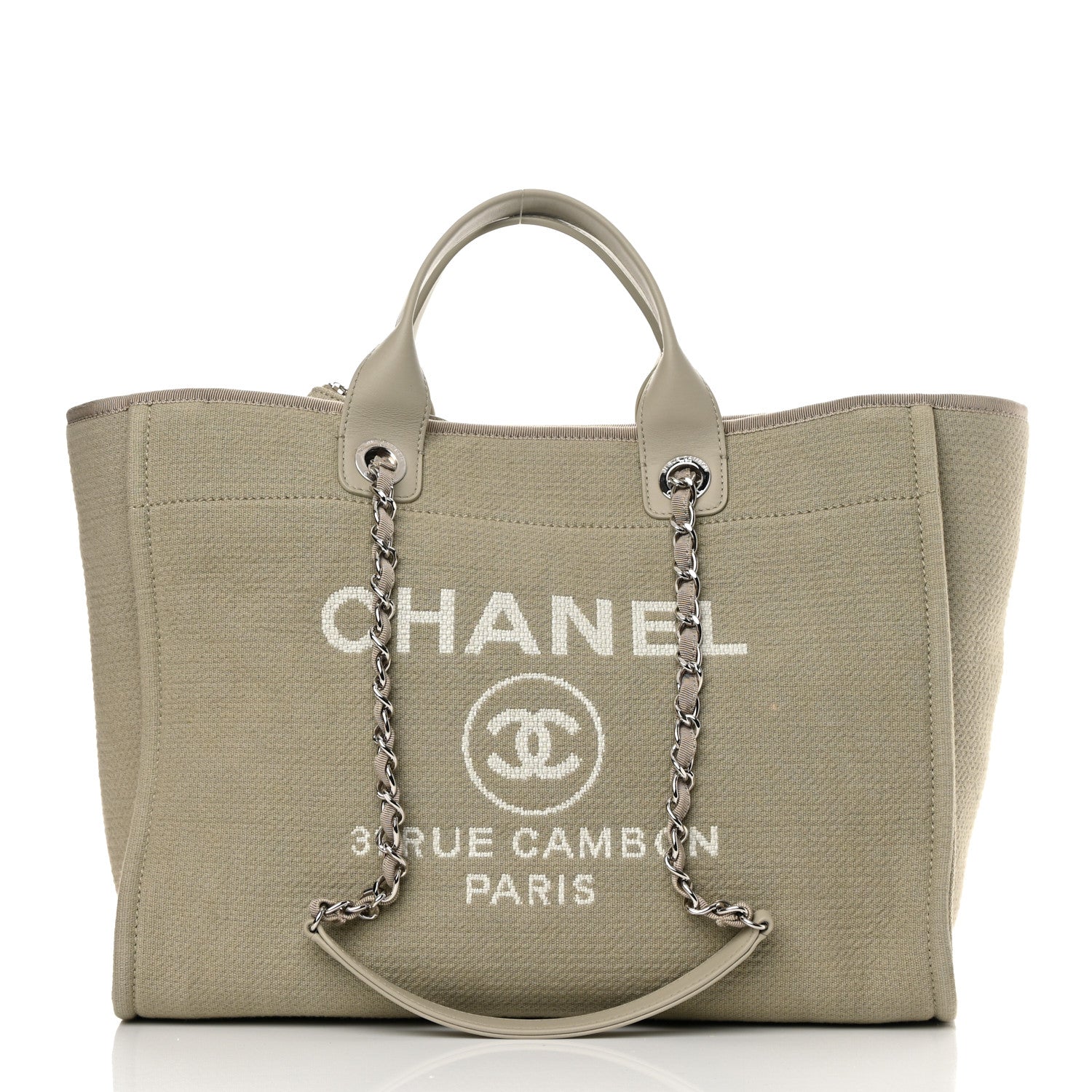 Chanel Mixed Fibers Medium Deauville Tote Grey 3 of 16