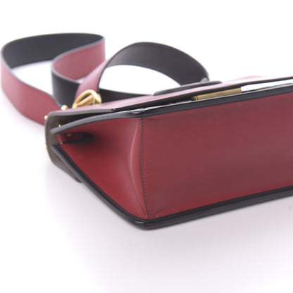 Fendi Vitello Century F is Fendi Bi-Color FF 1974 Embossed Kan I Shoulder Bag Fragola Maya Black 6 of 10
