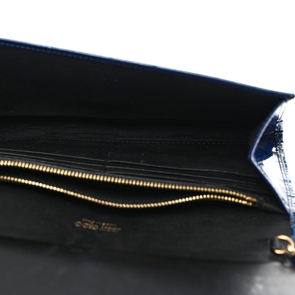 Jimmy Choo Patent Milla Wallet on Chain Navy 5 of 8