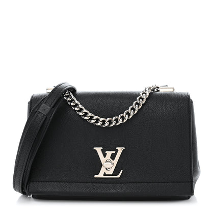 Louis Vuitton Calfskin Lockme II Chain Bag BB Black 1 of 15