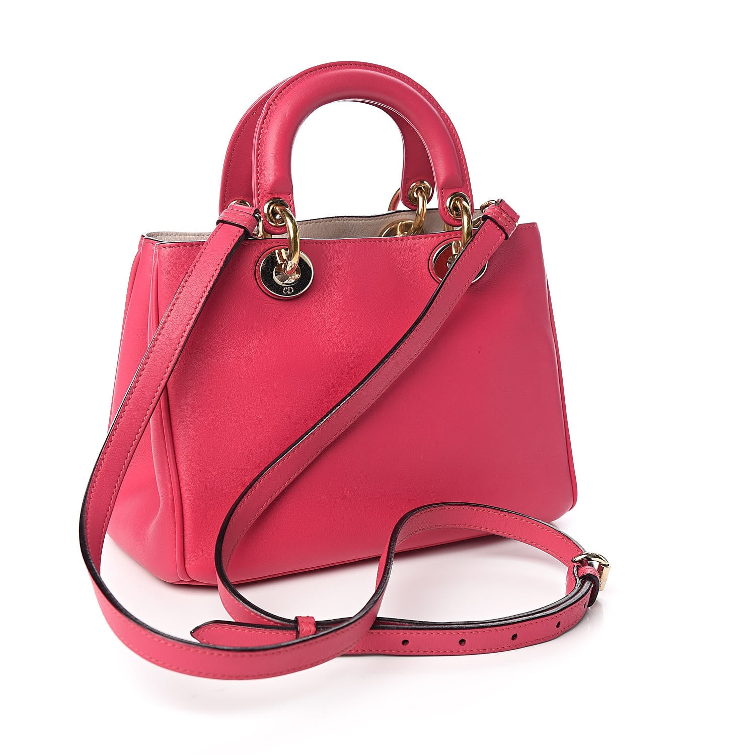 Christian Dior Calfskin Mini Diorissimo Tote Pink 3 of 10