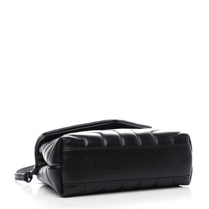 Saint Laurent Calfskin Y Quilted Monogram Toy Loulou Crossbody Bag Black 4 of 13