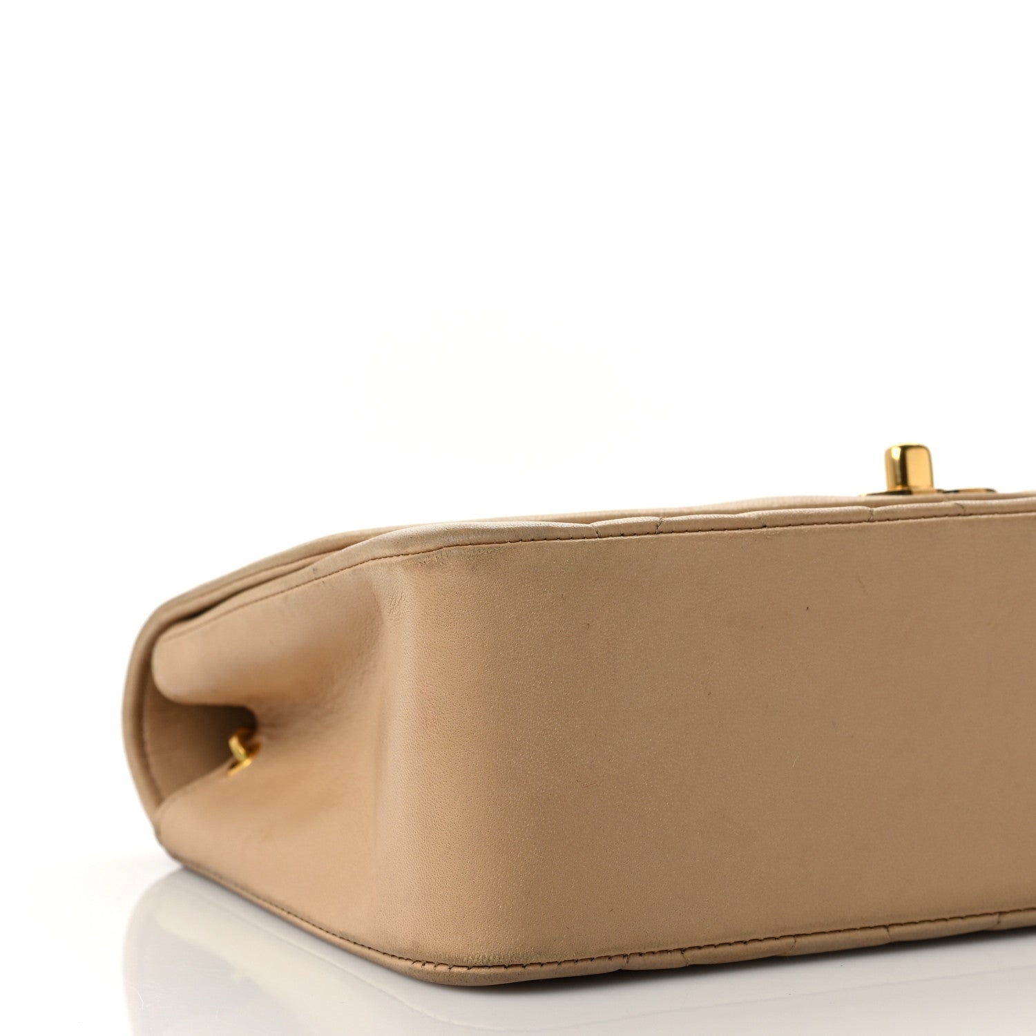 Chanel Lambskin Quilted Small Single Flap Beige 8 of 10