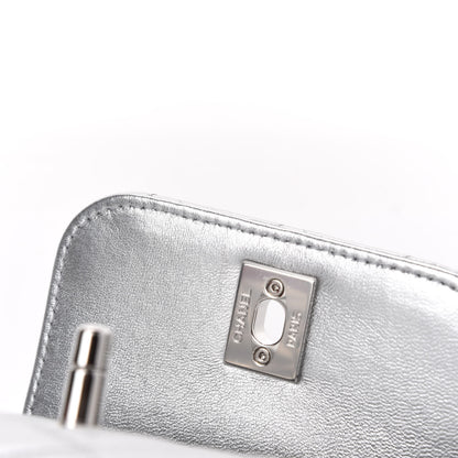 Chanel Metallic Lambskin Quilted Mini Trendy CC Clutch With Chain Silver 8 of 12