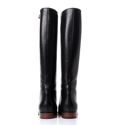 Gucci Calfskin Piuma Lux Energy High Boots 39.5 Black 6 of 11