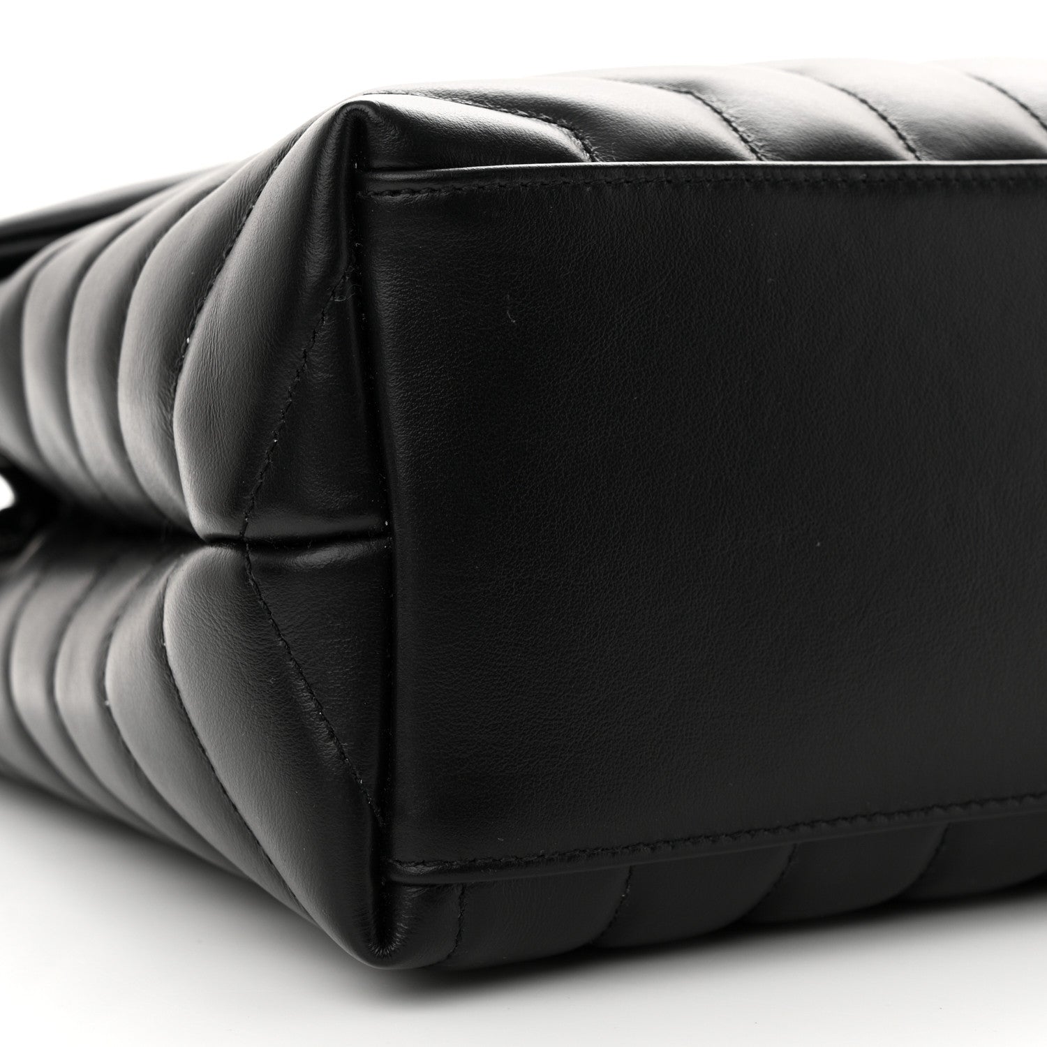 Saint Laurent Calfskin Y Quilted Monogram Monochrome Medium Loulou Chain Satchel Black 9 of 11