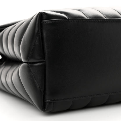 Saint Laurent Calfskin Y Quilted Monogram Monochrome Medium Loulou Chain Satchel Black 9 of 11