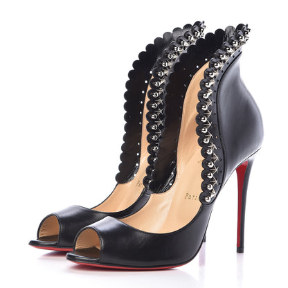 Christian Louboutin Shiny Nappa Roucouloucou 100 Pumps 39 Black Silver 3 of 9