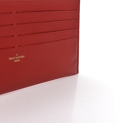 Louis Vuitton Calfskin Felicie Card Holder Insert Cherry 7 of 7