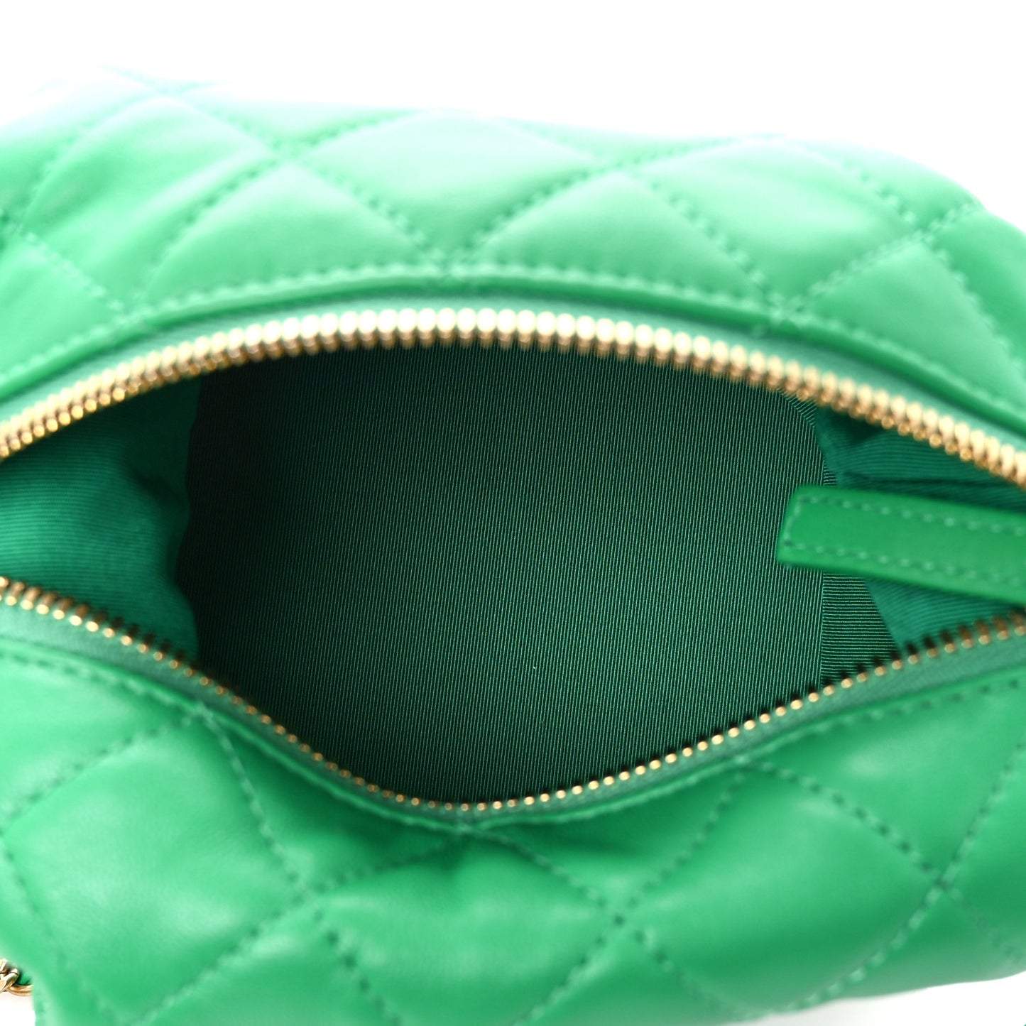 Lambskin Quilted Small Perfect Meeting Hobo Green