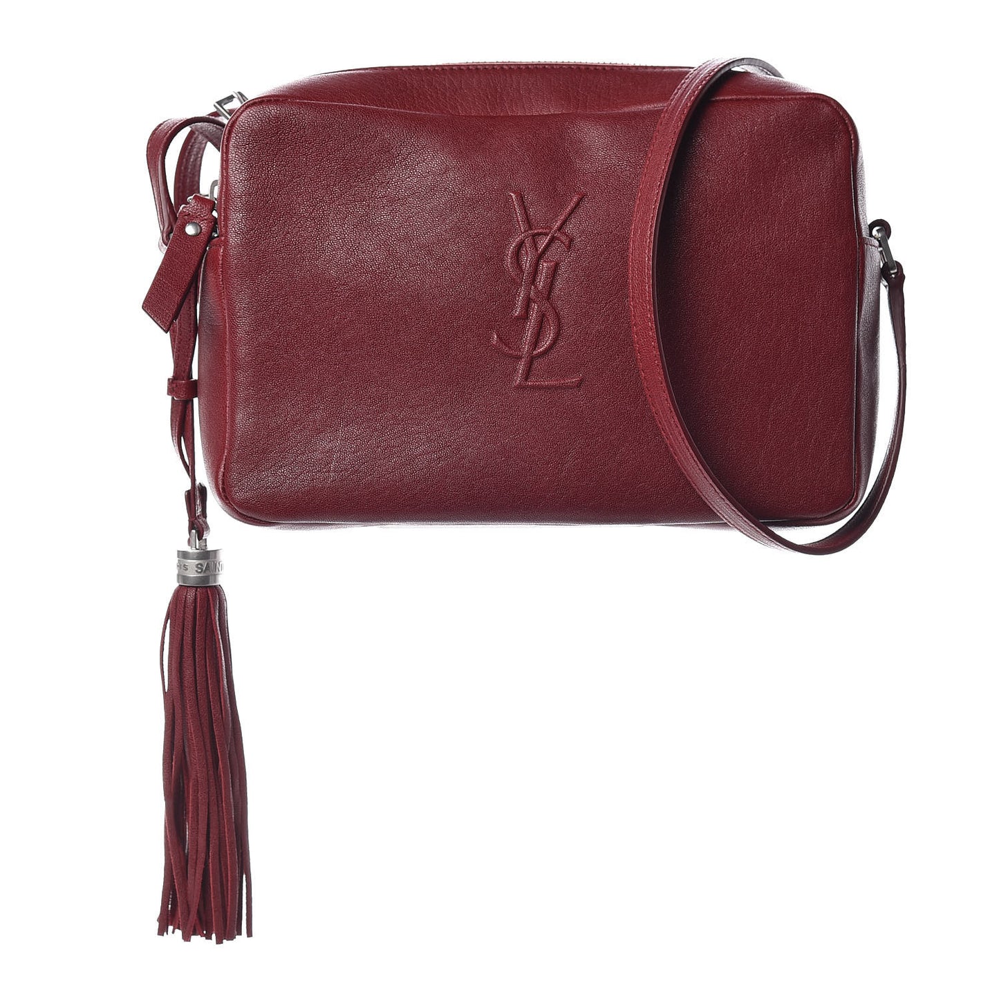 Lambskin Monogram Small Lou Camera Bag Lipstick Red