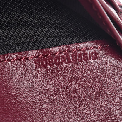 Burberry Signature Grain Calfskin Check Embossed Porter Continental Wallet Dark Plum 8 of 8
