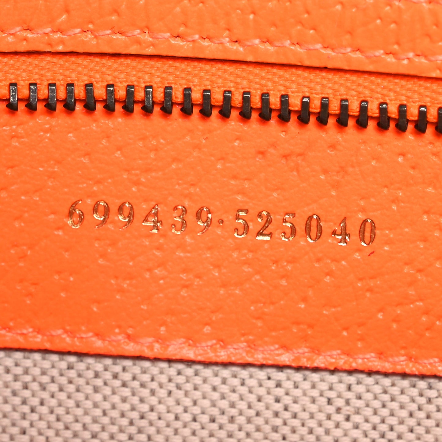 GG Supreme Monogram Textured Dollar Calfskin Web Ophidia Wristlet Shoulder Bag Beige Ebony Orange