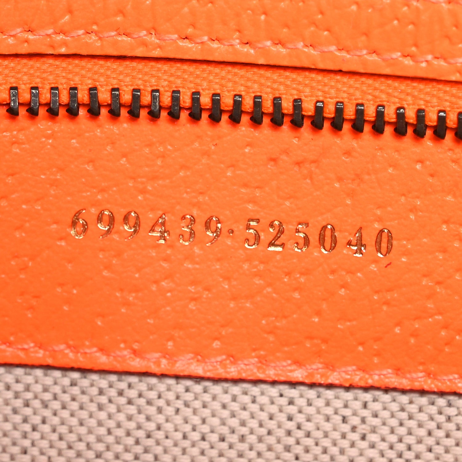 Gucci GG Supreme Monogram Textured Dollar Calfskin Web Ophidia Wristlet Shoulder Bag Beige Ebony Orange 8 of 12