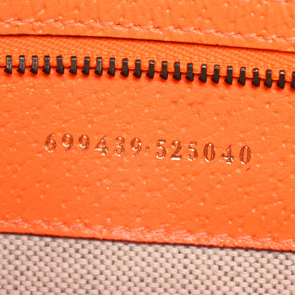 Gucci GG Supreme Monogram Textured Dollar Calfskin Web Ophidia Wristlet Shoulder Bag Beige Ebony Orange 8 of 12