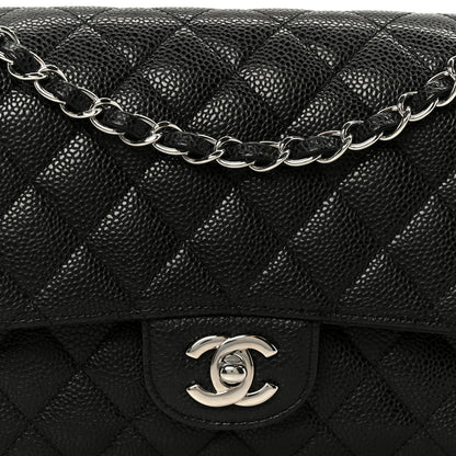 Chanel Caviar Quilted Medium Double Flap Black 9 of 12