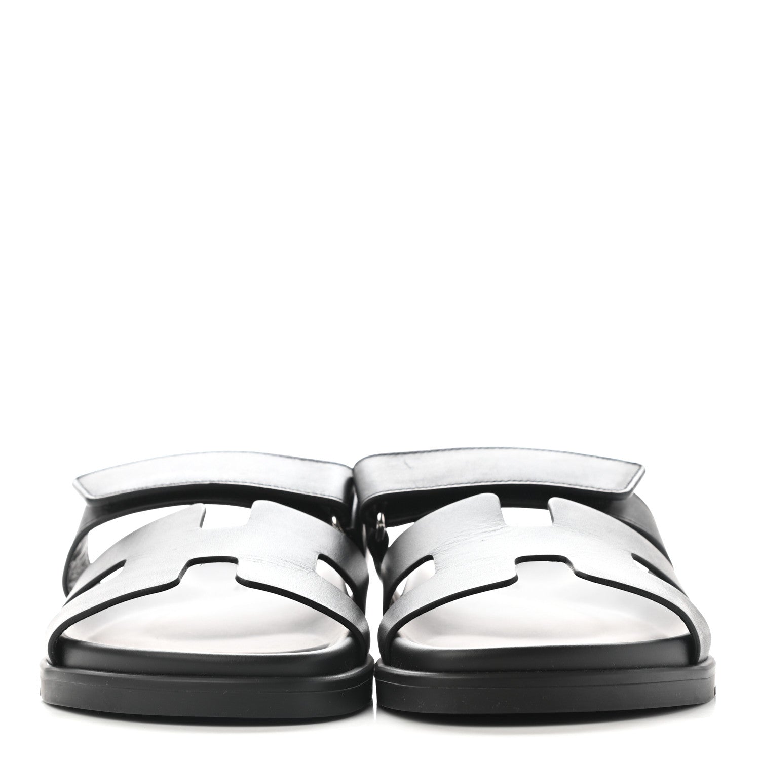 Hermes Calfskin Womens Chypre Sandals 39 Black 2 of 15