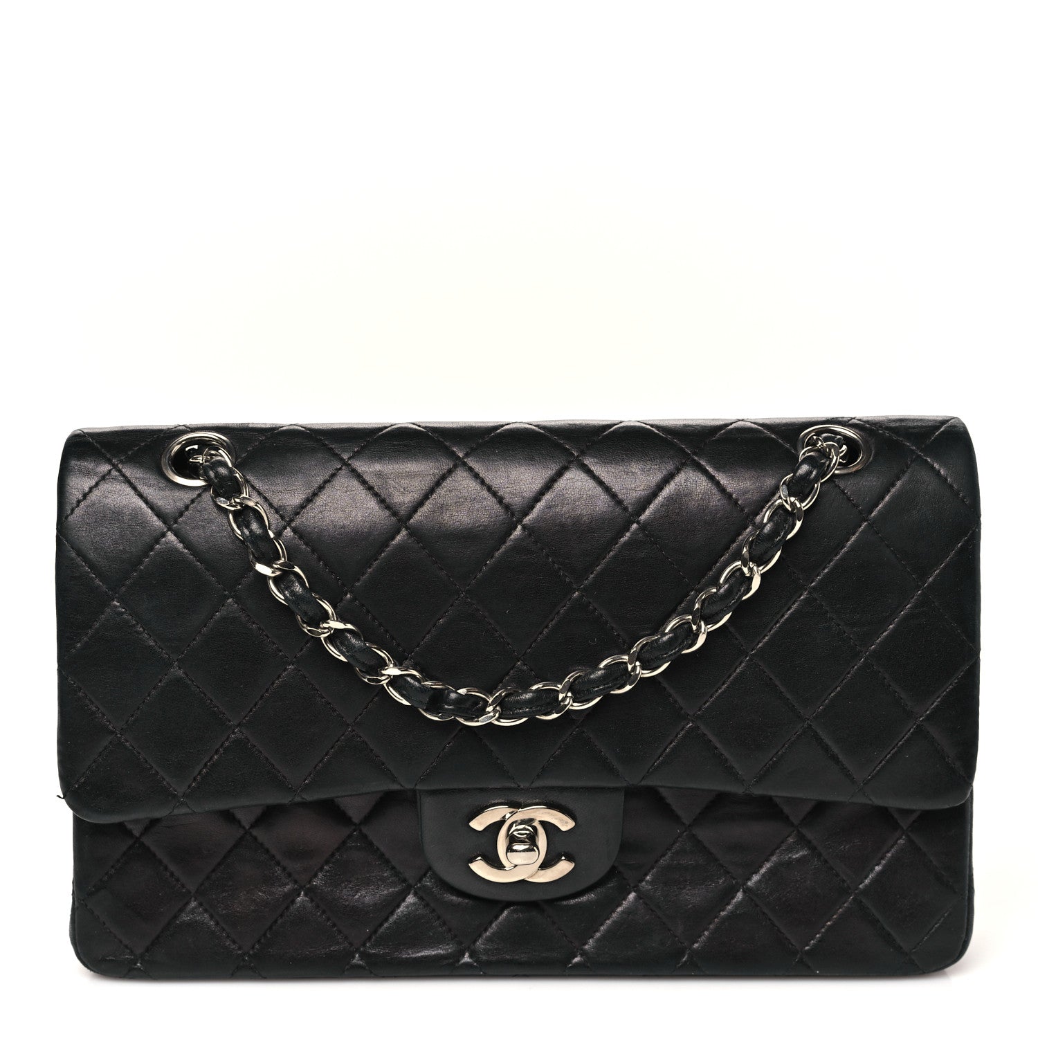 Chanel Lambskin Quilted Medium Double Flap Black 1 of 12