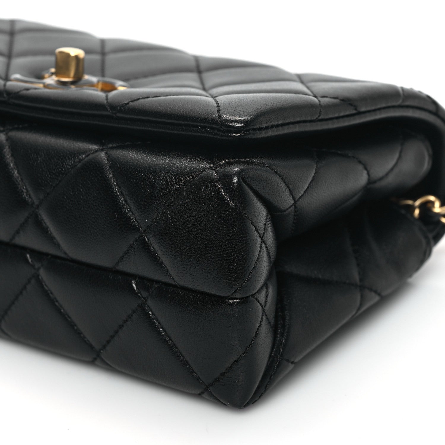 Chanel Shiny Lambskin Quilted Enamel CC Mini Flap Black 10 of 13