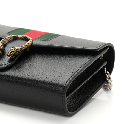 Gucci Calfskin Web Mini Dionysus Chain Wallet Black 8 of 8
