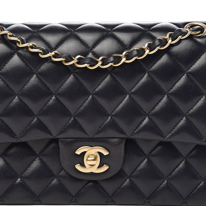 Chanel Lambskin Quilted Medium Double Flap Navy 19 of 19
