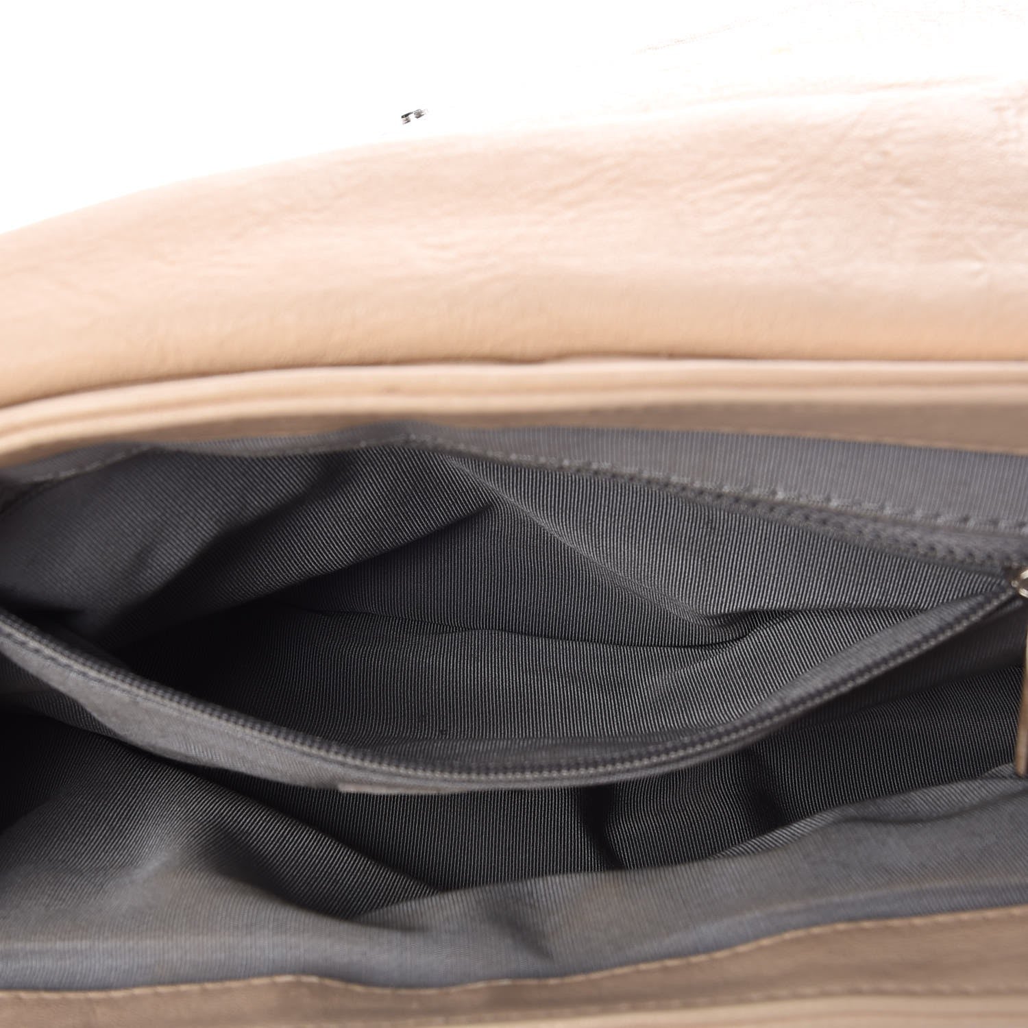 Chanel Washed Lambskin Quilted Medium Chain Around Messenger Light Beige 8 of 8
