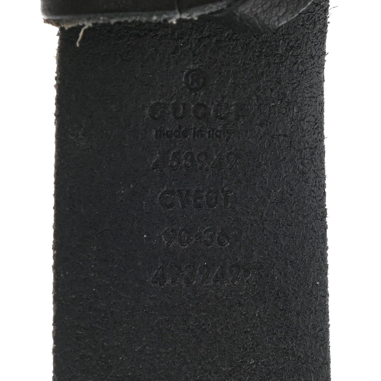 Gucci Faded Calfskin Snake Double G 40mm Belt 90 36 Black 3 of 3