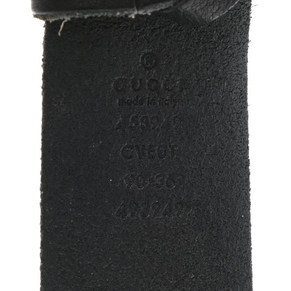 Gucci Faded Calfskin Snake Double G 40mm Belt 90 36 Black 3 of 3