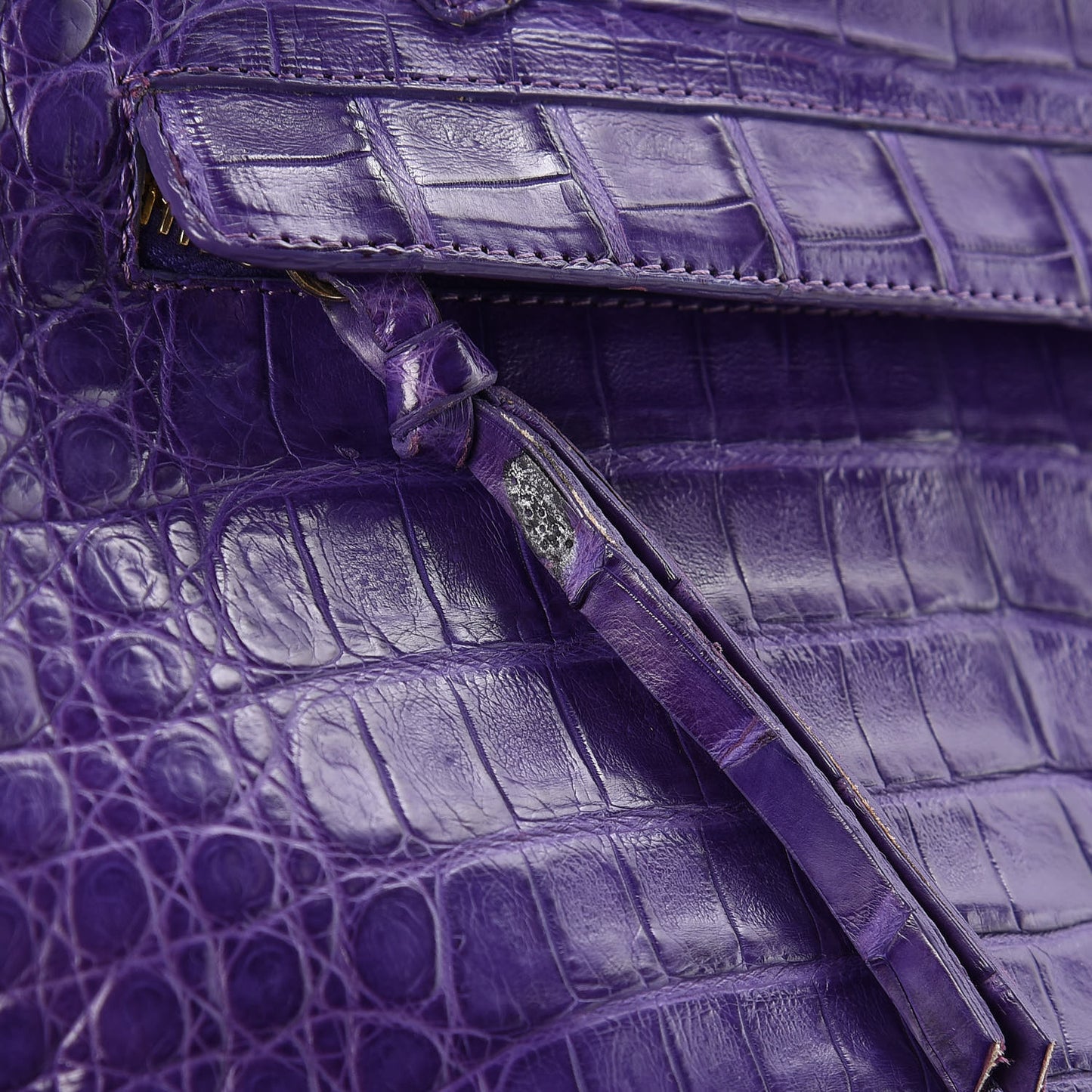 Crocodile Dome Satchel Purple