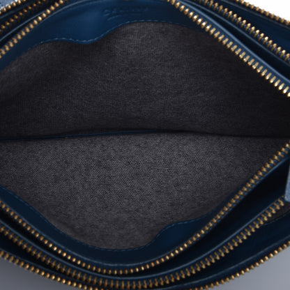 Celine Lambskin Large Trio Crossbody Bag Metallic Blue 5 of 9