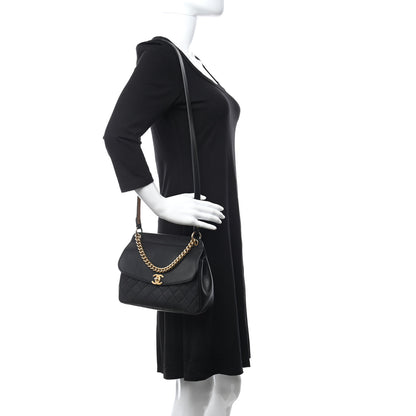 Chanel Lambskin Quilted Curved Flap Black 2 of 17