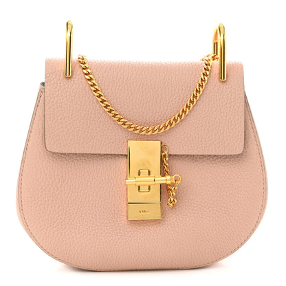 Chloe Grained Lambskin Mini Drew Shoulder Bag Cement Pink 1 of 10