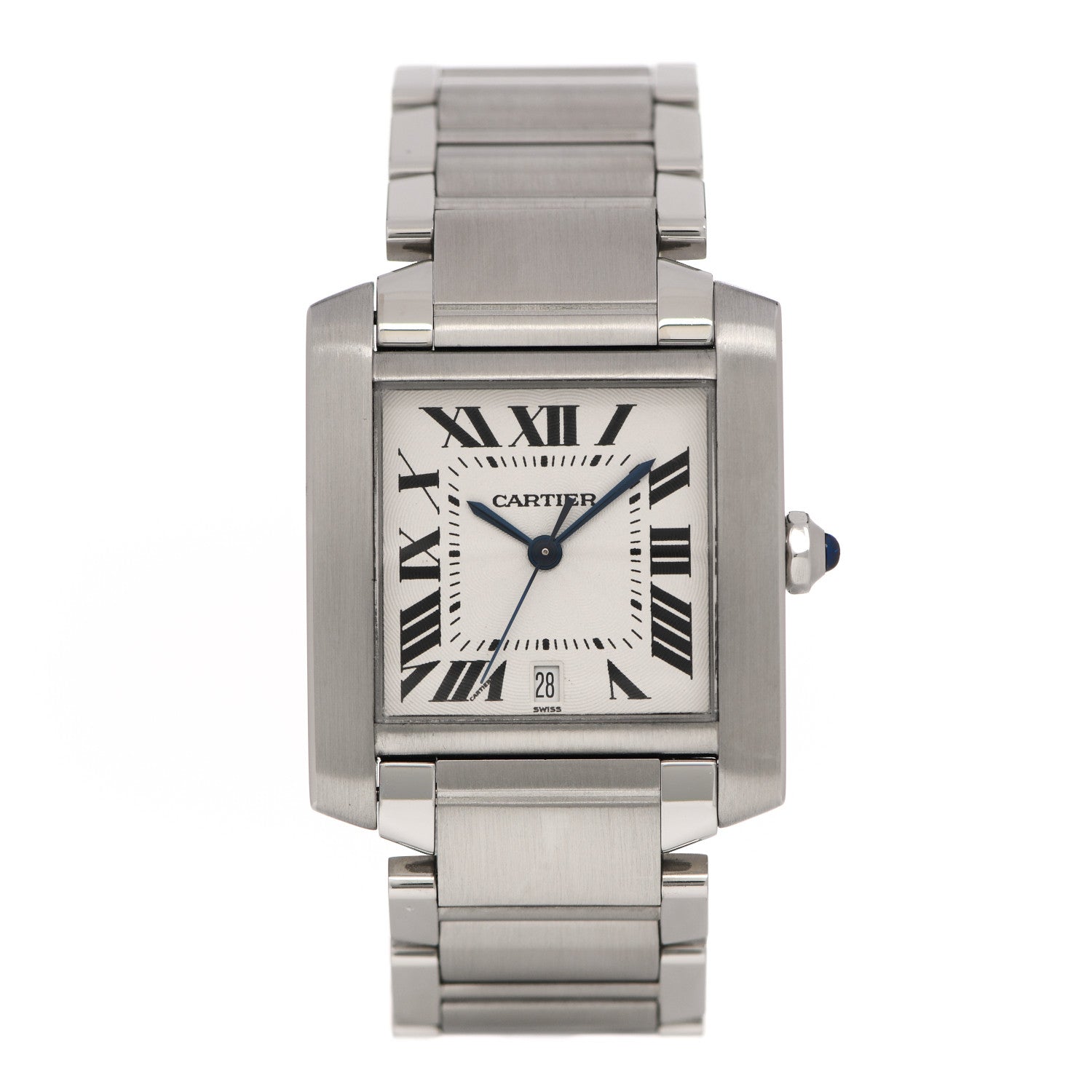 Cartier Stainless Steel 28mm Tank Francaise Automatic Watch 1 of 5