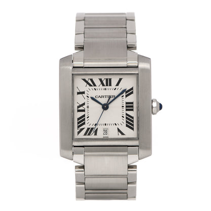 Cartier Stainless Steel 28mm Tank Francaise Automatic Watch 1 of 5