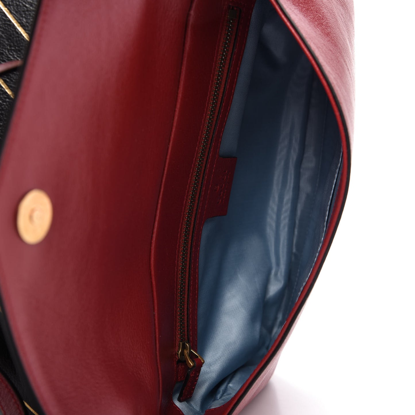 Calfskin Diagonal GG Medium Thiara Double Envelope Shoulder Bag Black Red