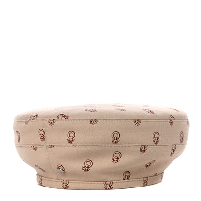 Hermes Denim Saint-Honore Cliquetis Beret Hat 56 Beige Argile 1 of 7