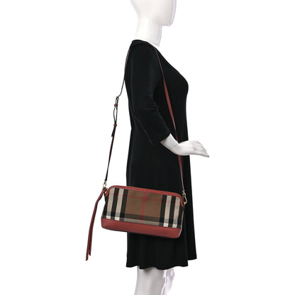 Burberry Derby House Check Abingdon Convertible Clutch Cinnamon Red 2 of 11