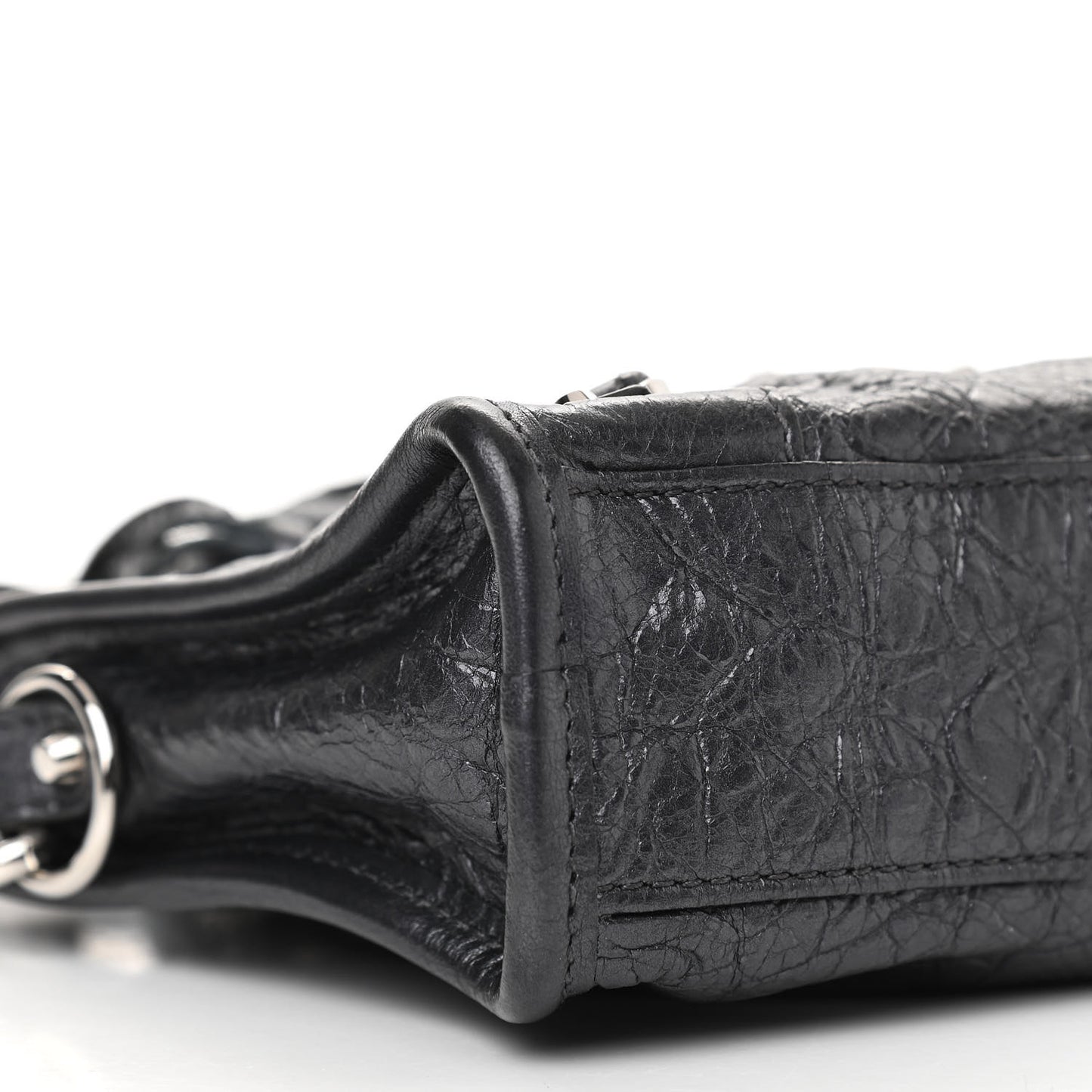 Agneau Classic Silver Hardware Nano City Anthracite