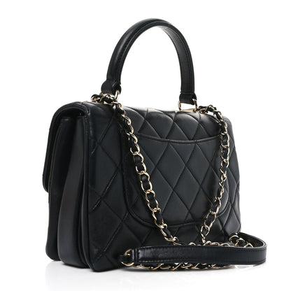 Chanel Lambskin Quilted Small Trendy CC Dual Handle Flap Bag Black 2 of 10