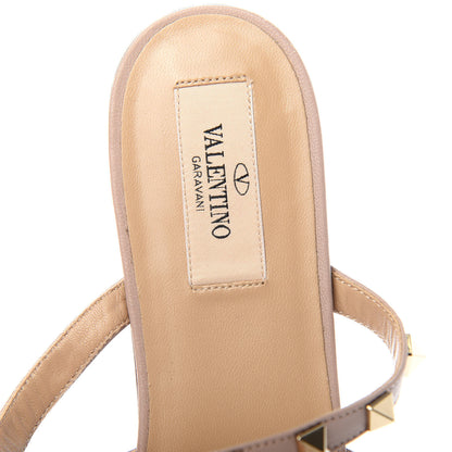 Valentino Garavani Patent Rockstud Flat Cage Mules 39 Poudre 8 of 11