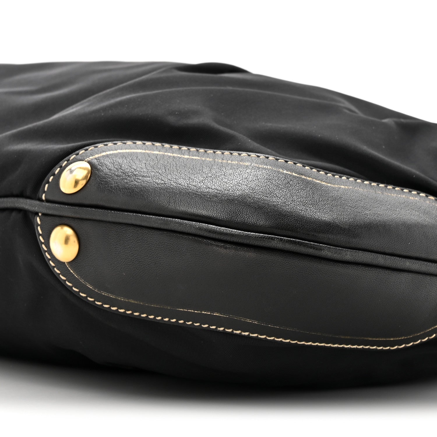 Prada Tessuto Nylon Soft Calf Small Tote Black 8 of 16