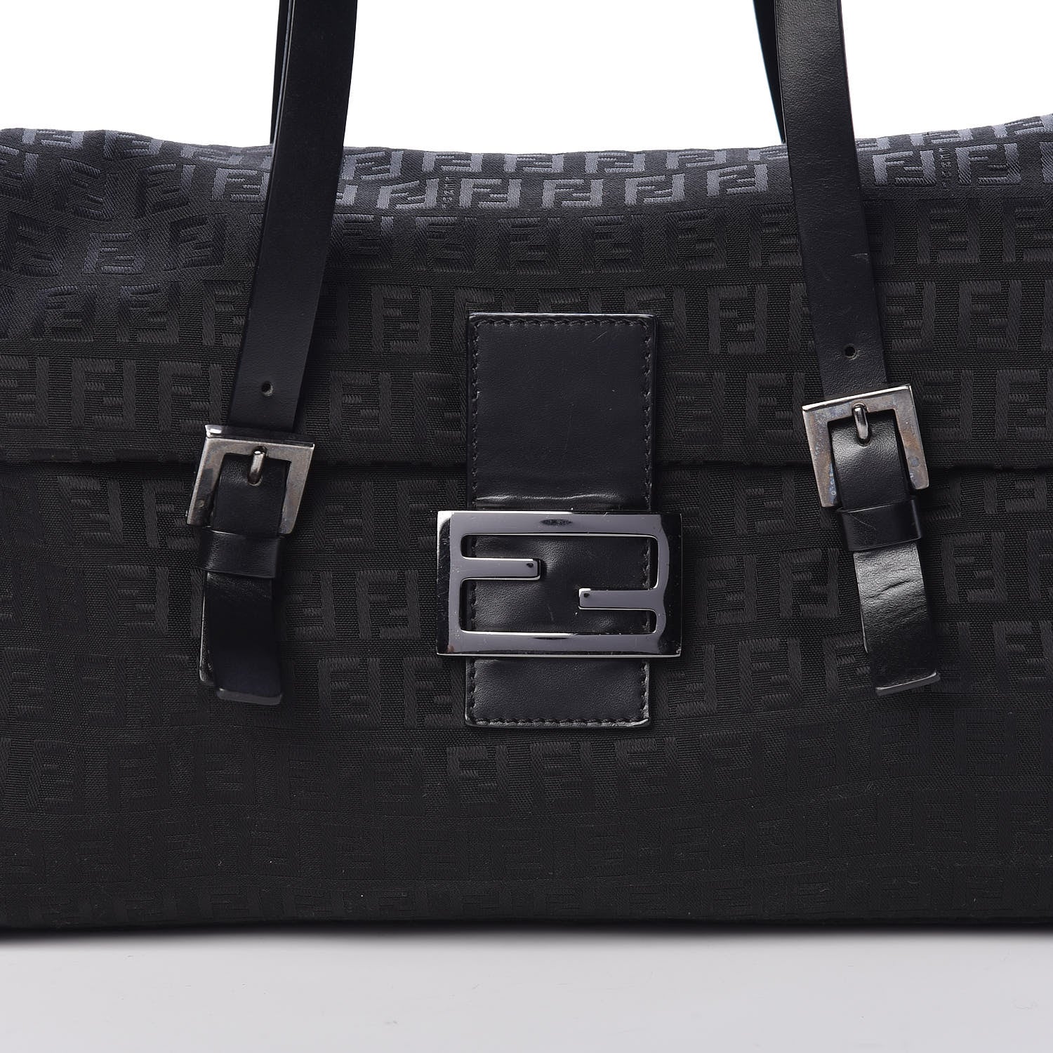 Fendi Zucchino Small Shoulder Bag Black 10 of 10